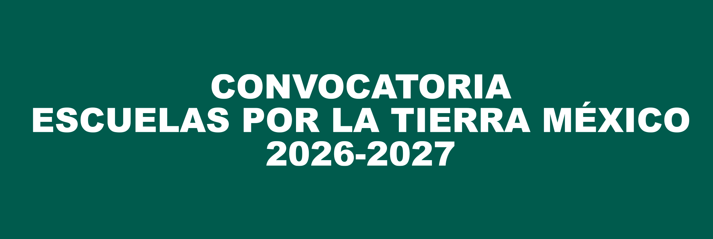 Convocatoria escuelas por la tierra